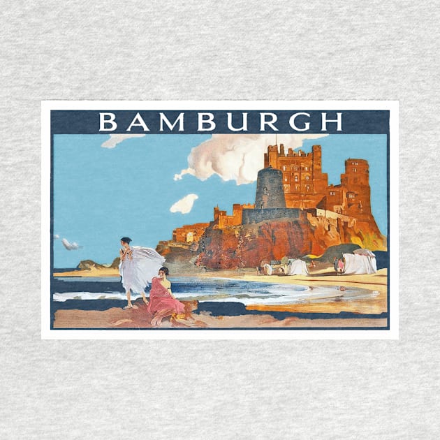 Vintage British Travel Poster: Bamburgh by Naves